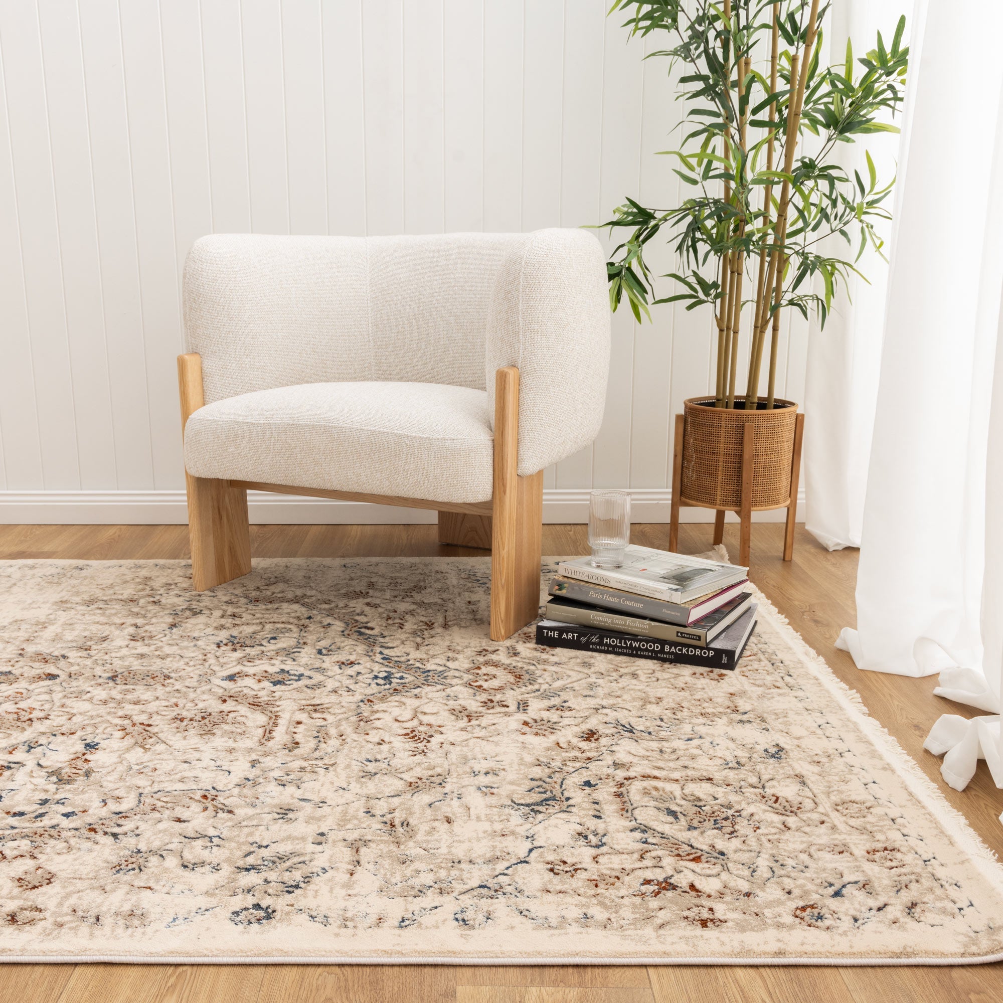 Bohemian Paradise Vintage Beige Multi Rug - Pattern 07