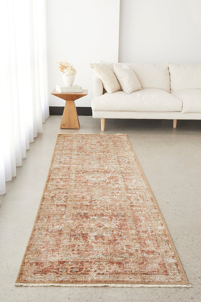 Heritage 03 Brick Runner Rug