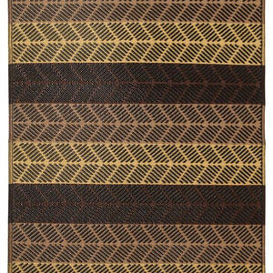Seattle Chestnut and Walnut Brown African Recycled Plastic Outdoor Rug