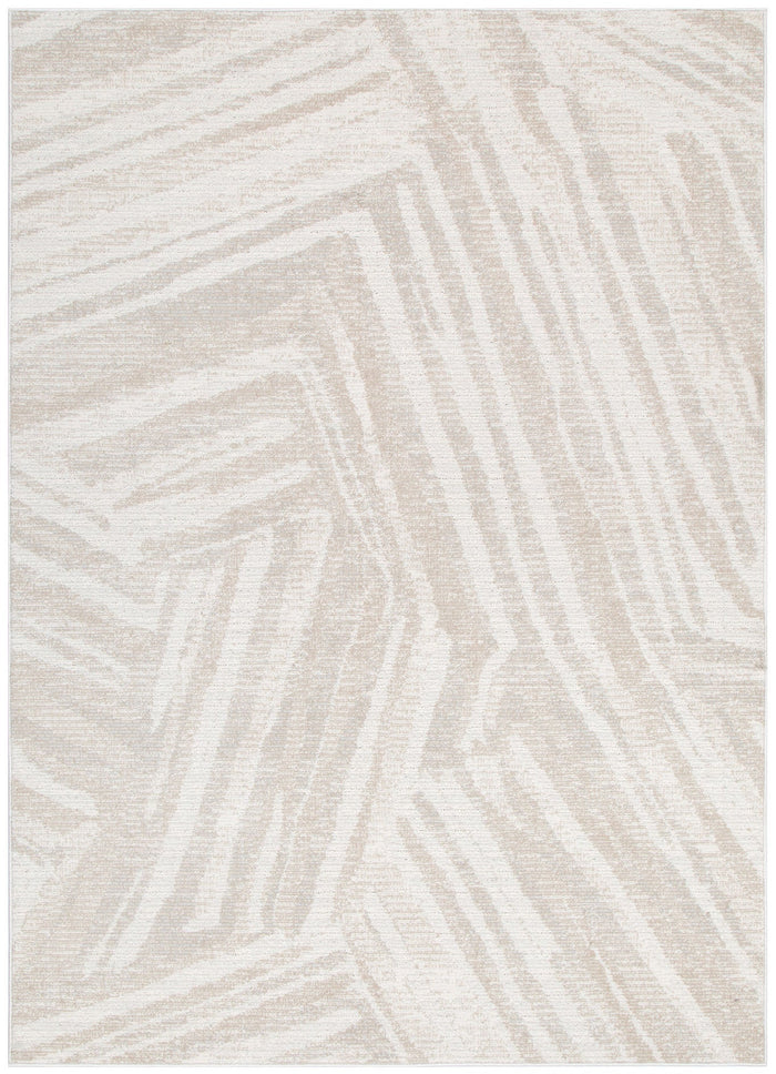 Toscana Geo Lines Beige Cream Rug - TOS1