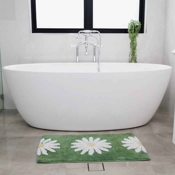 50x80cm Woodcliff Sage 100% Bathroom Mats