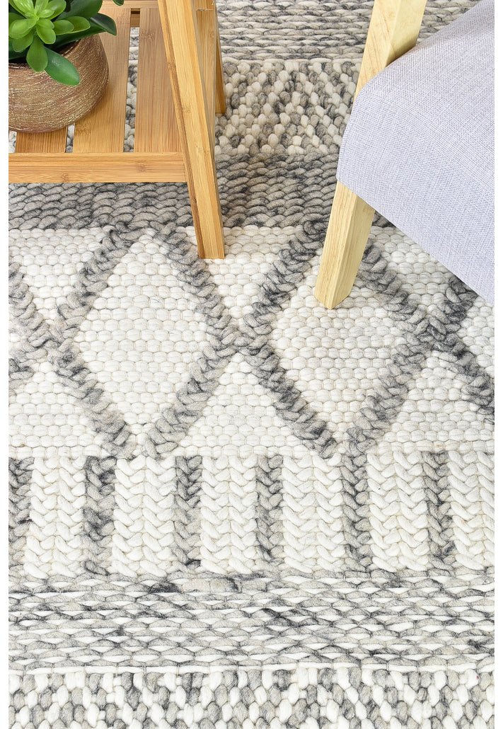 Acadian White Silver - Floorsome - FLATWEAVE - CATALINA - WHT - SIL - 160X230 - FLATWEAVE