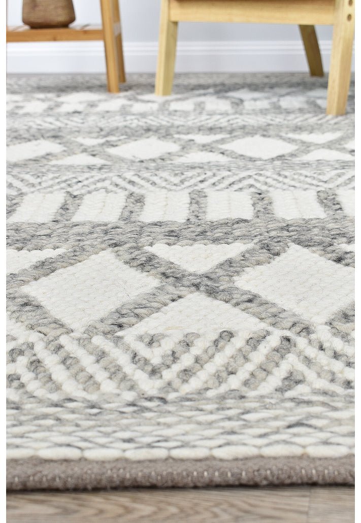 Acadian White Silver - Floorsome - FLATWEAVE - CATALINA - WHT - SIL - 160X230 - FLATWEAVE