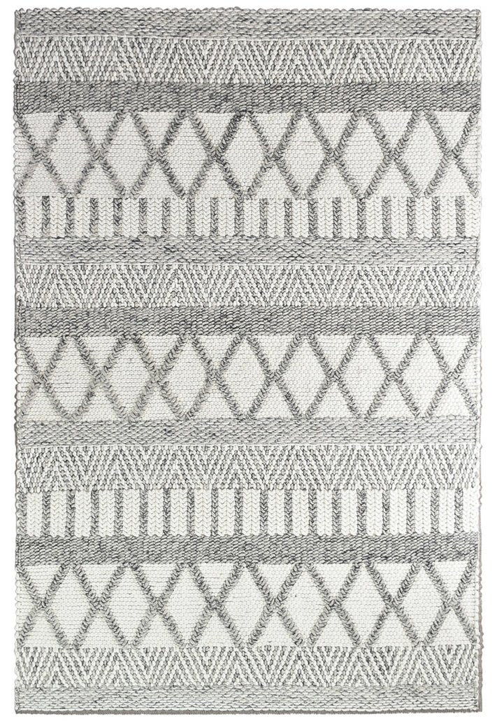 Acadian White Silver - Floorsome - FLATWEAVE - CATALINA - WHT - SIL - 160X230 - FLATWEAVE