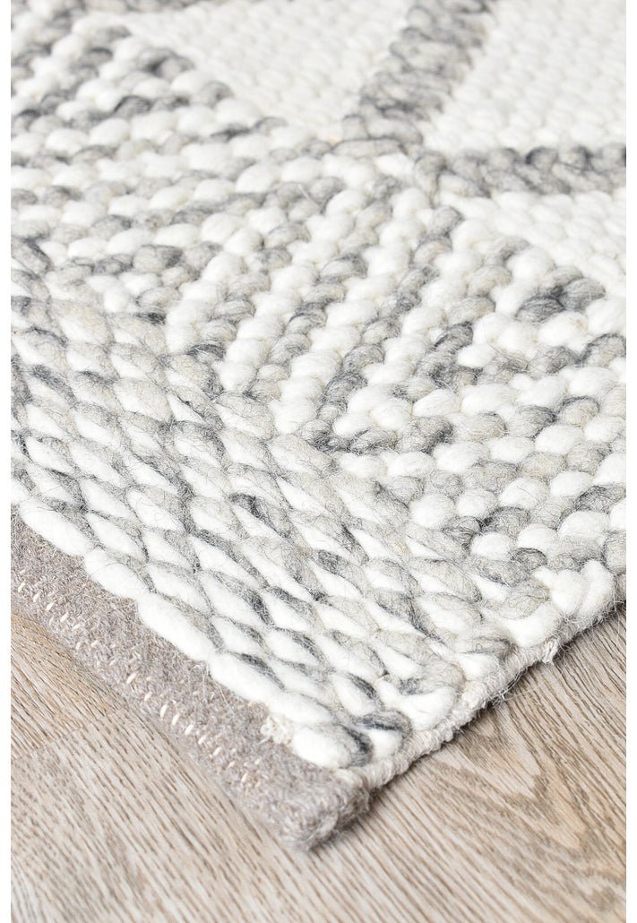 Acadian White Silver - Floorsome - FLATWEAVE - CATALINA - WHT - SIL - 160X230 - FLATWEAVE