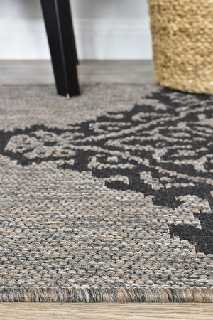 Alaska Brown Black Rug 5605 - J48H - Floorsome - INDOOR/OUTDOOR
