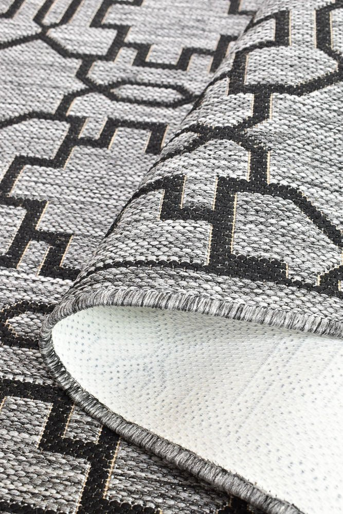 Alaska Grey Black Rug 208 - DM9E - Floorsome - INDOOR/OUTDOOR - LONG - 0208 - DM9 - E - 50x80 - INDOOR/OUTDOOR