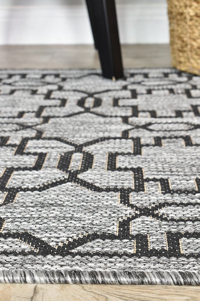 Alaska Grey Black Rug 208 - DM9E - Floorsome - INDOOR/OUTDOOR - LONG - 0208 - DM9 - E - 50x80 - INDOOR/OUTDOOR