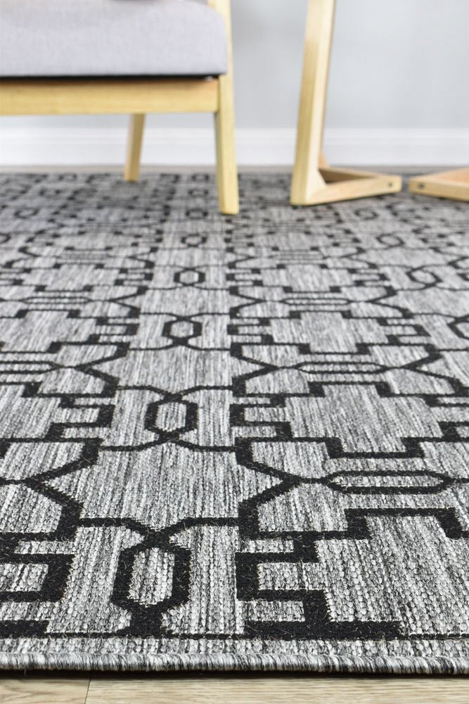 Alaska Grey Black Rug 208 - DM9E - Floorsome - INDOOR/OUTDOOR - LONG - 0208 - DM9 - E - 50x80 - INDOOR/OUTDOOR