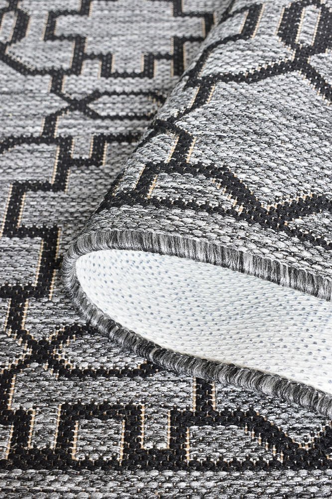 Alaska Grey Black Rug 208 - DM9E - Floorsome - INDOOR/OUTDOOR - LONG - 0208 - DM9 - E - 50x80 - INDOOR/OUTDOOR