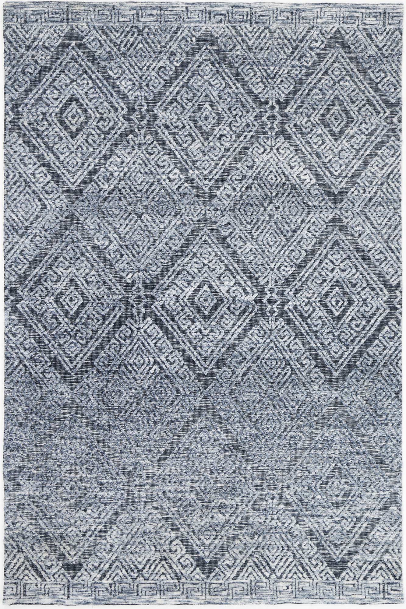 Alayah Diamond Denim Rug - Floorsome - Rug - AMRI160GLENDENI - Rug