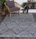 Alayah Diamond Denim Rug - Floorsome - Rug - AMRI160GLENDENI - Rug
