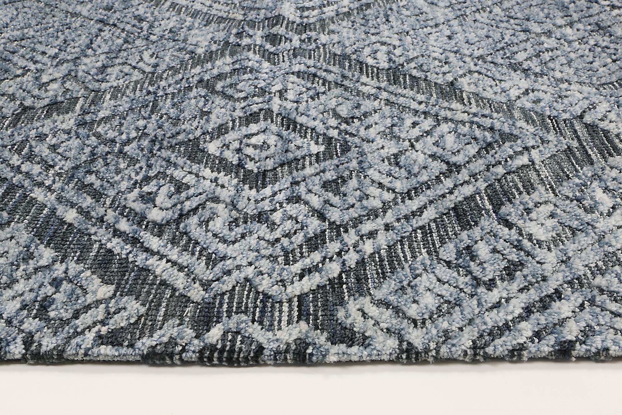 Alayah Diamond Denim Rug - Floorsome - Rug - AMRI160GLENDENI - Rug