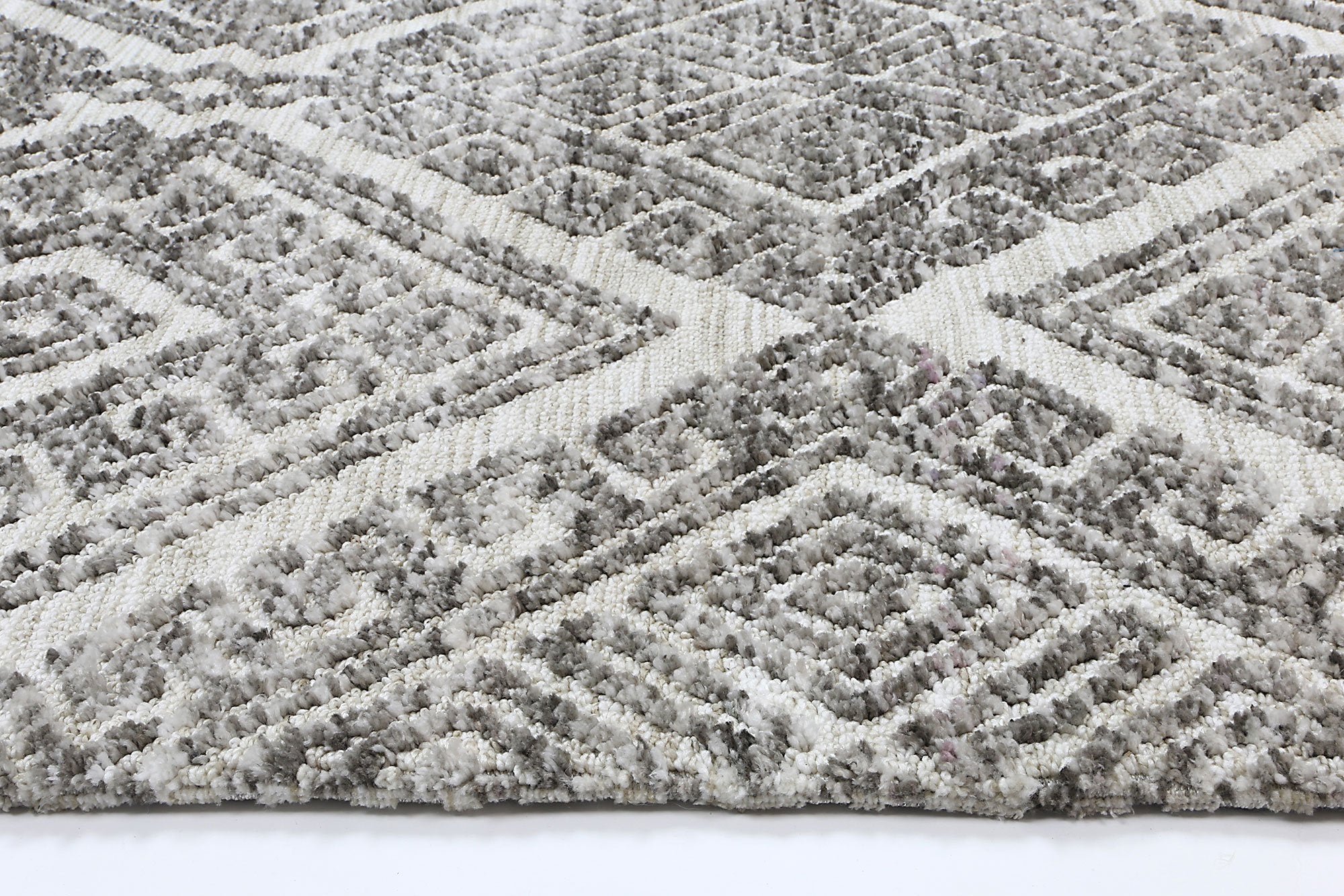 Alayah Diamond Grey Rug - Floorsome - Rug - AMRI160GLENGREY - Rug