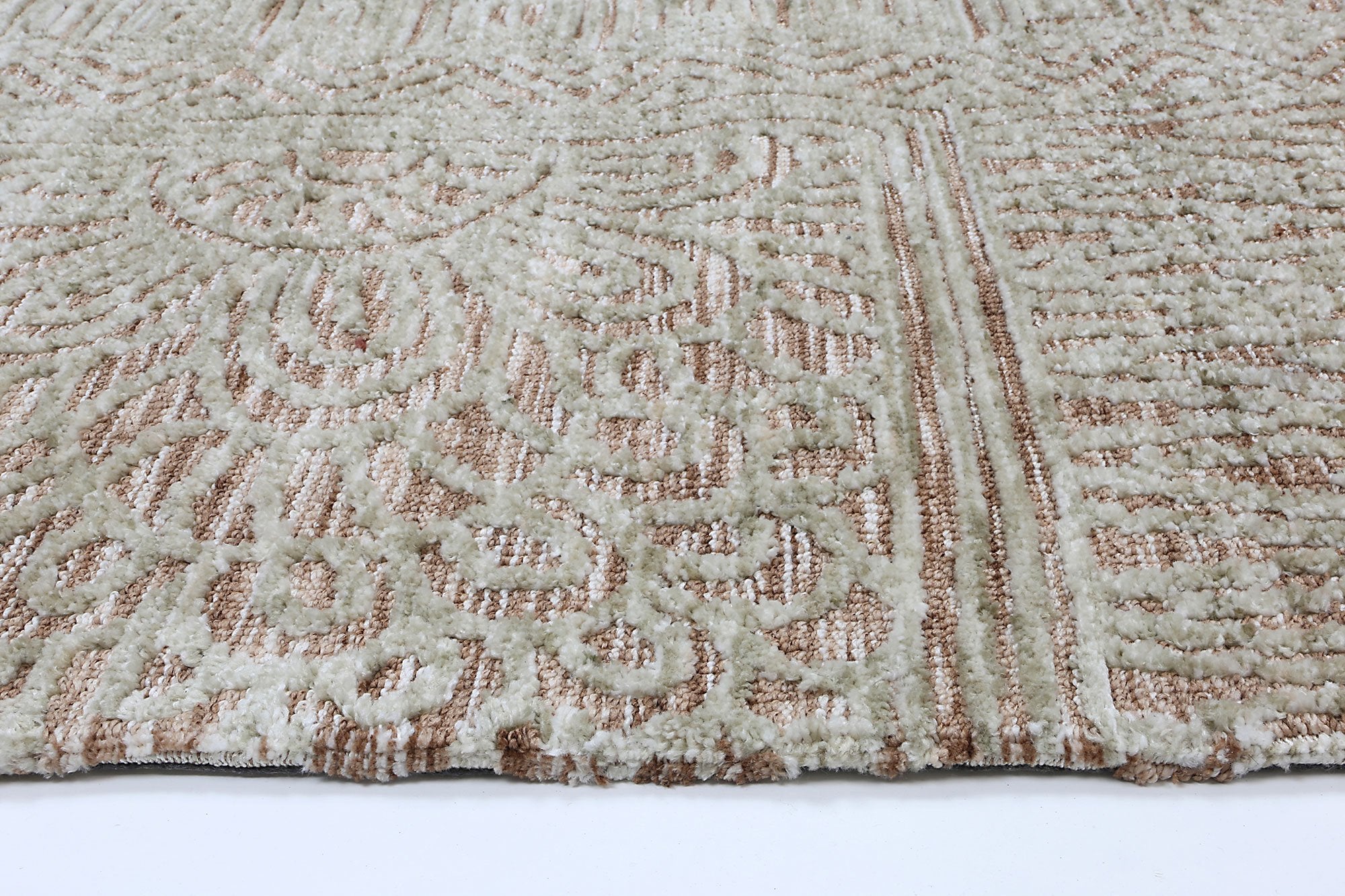 Alayah Rust Flower Rug - Floorsome - Rug - AMRI160NEWBRUST - Rug