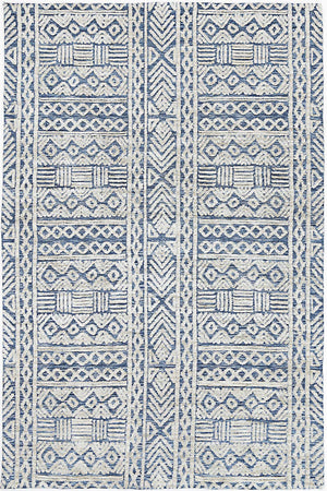 Alayah Tribal Blue Rug - Floorsome - Rug