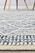 Albona Blue White Wool Rug - Floorsome - FLATWEAVE - LAB - LAB - 01 - 160X230 - FLATWEAVE