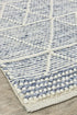 Albona Blue White Wool Rug - Floorsome - FLATWEAVE - LAB - LAB - 01 - 160X230 - FLATWEAVE
