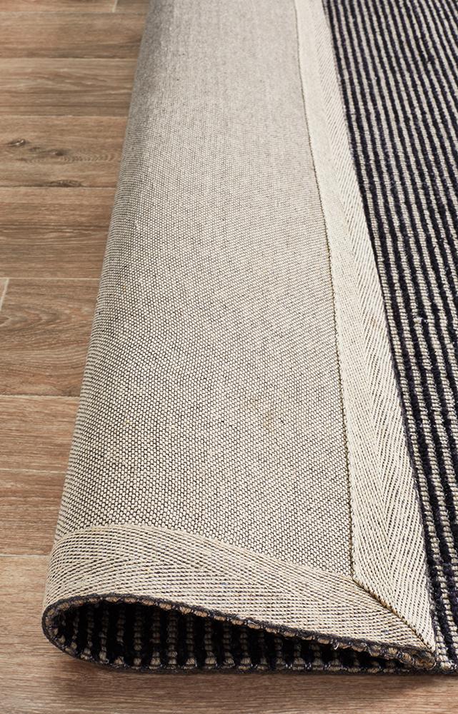 Allure Black Cotton Rayon Rug - Floorsome - Modern - ALU - BLACK - 225X155 - Modern