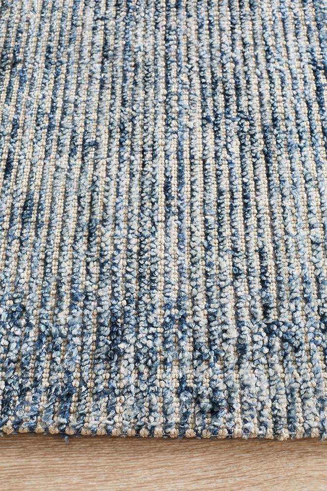 Allure Indigo Cotton Rayon Rug - Floorsome - Modern - ALU - INDIGO - 225X155 - Modern