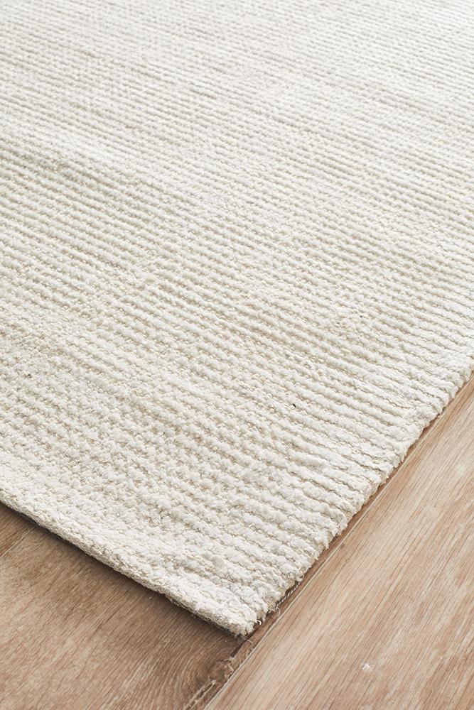 Allure Ivory Cotton Rayon Rug - Floorsome - Modern - ALU - IVORY - 225X155 - Modern