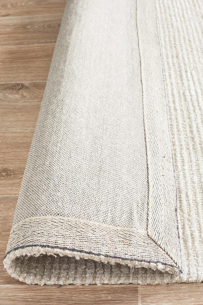 Allure Ivory Cotton Rayon Rug - Floorsome - Modern - ALU - IVORY - 225X155 - Modern