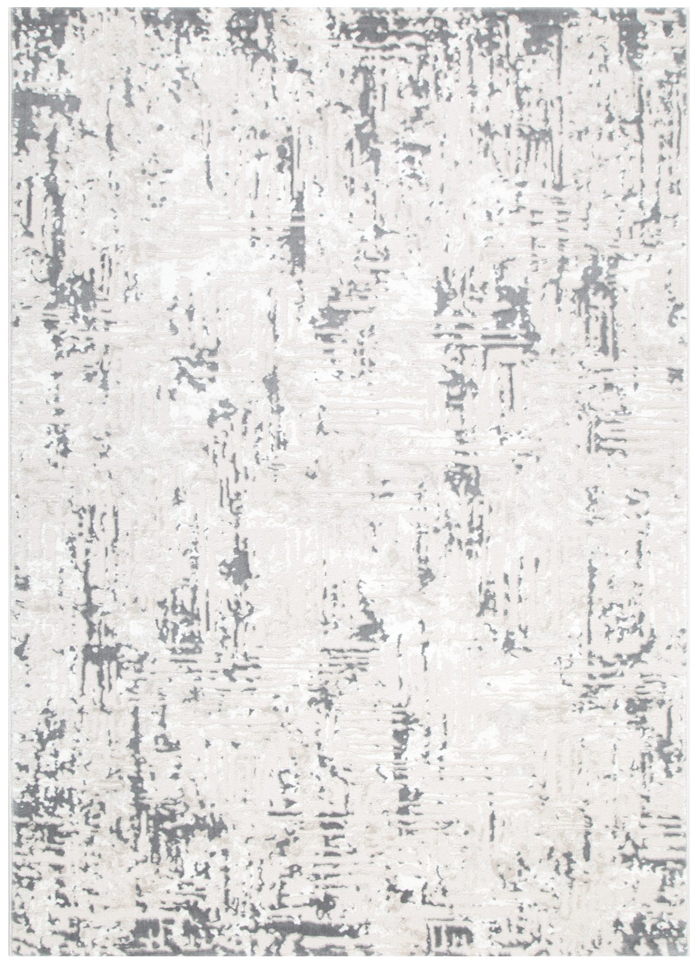 Amalfi Contemporary Cream Grey Rug - AMAL02 - Floorsome - Area Rug