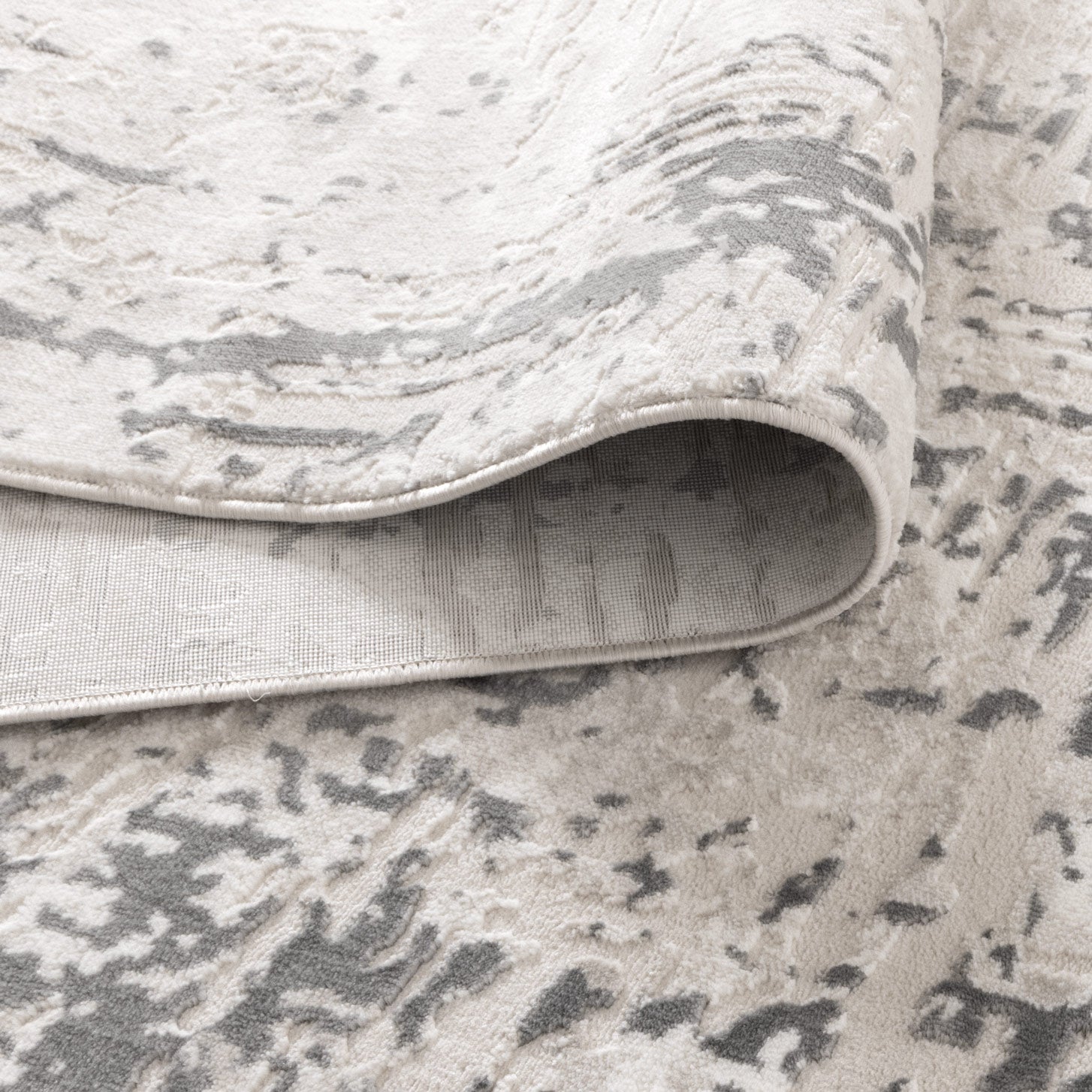 Amalfi Contemporary Cream Grey Rug - AMAL02 - Floorsome - Area Rug
