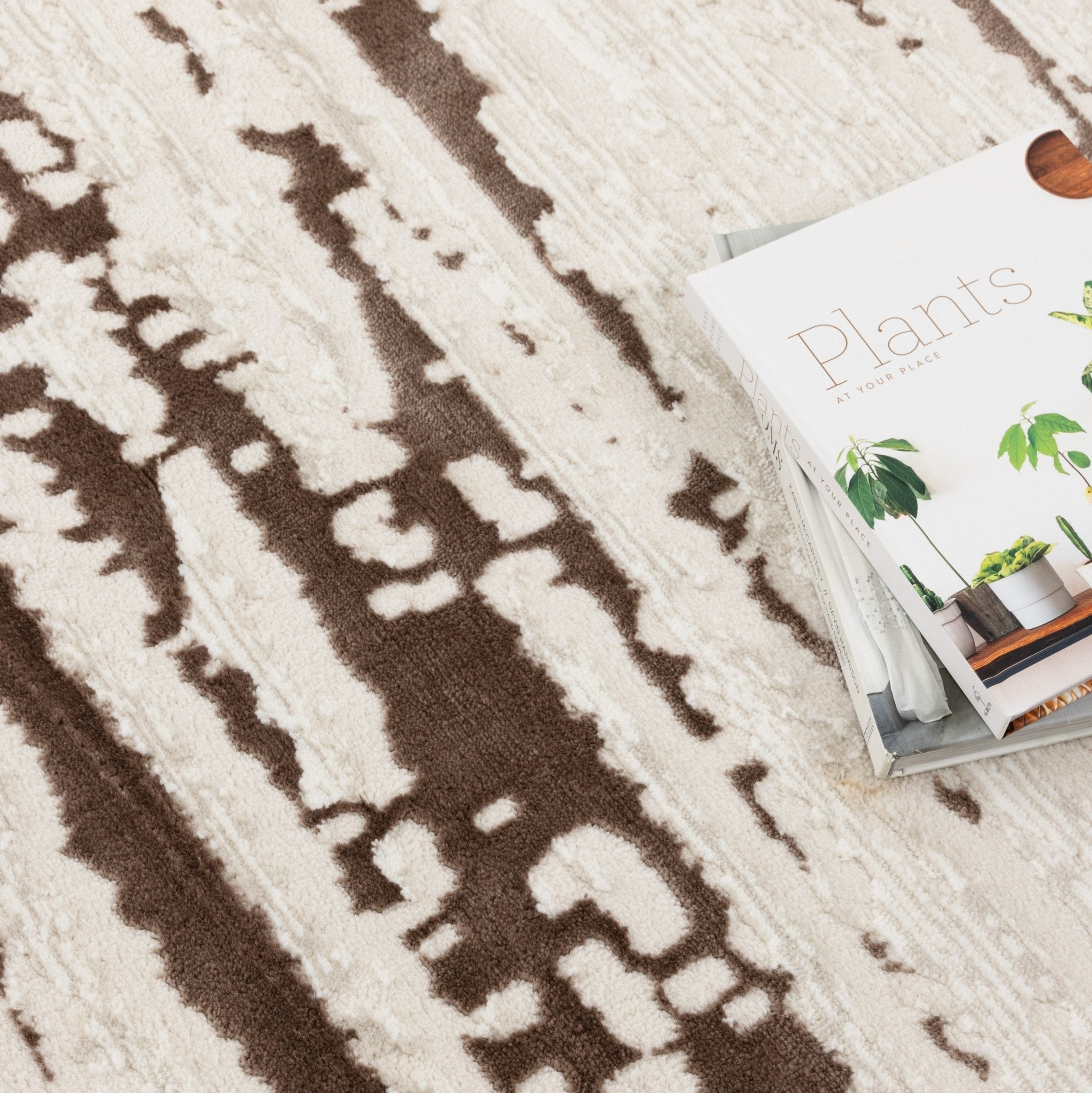Amalfi Modern Abstract Cream Brown Rug - AMAL01 - Floorsome - Area Rug - AMAL50801 - Area Rug