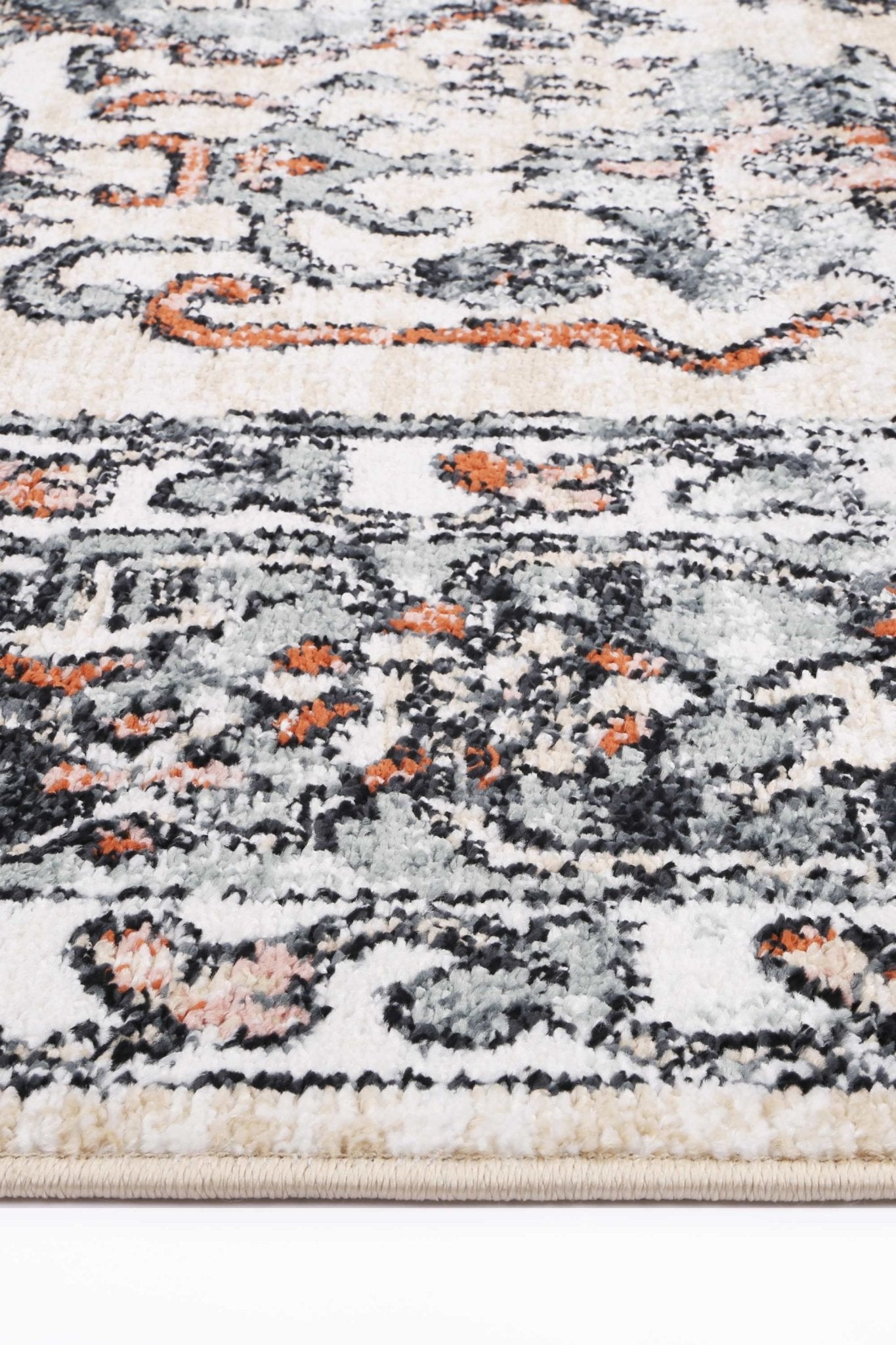Anatolia Traditional Beige Black Rug - Floorsome - Rug - ESTA16002BEIG - Rug