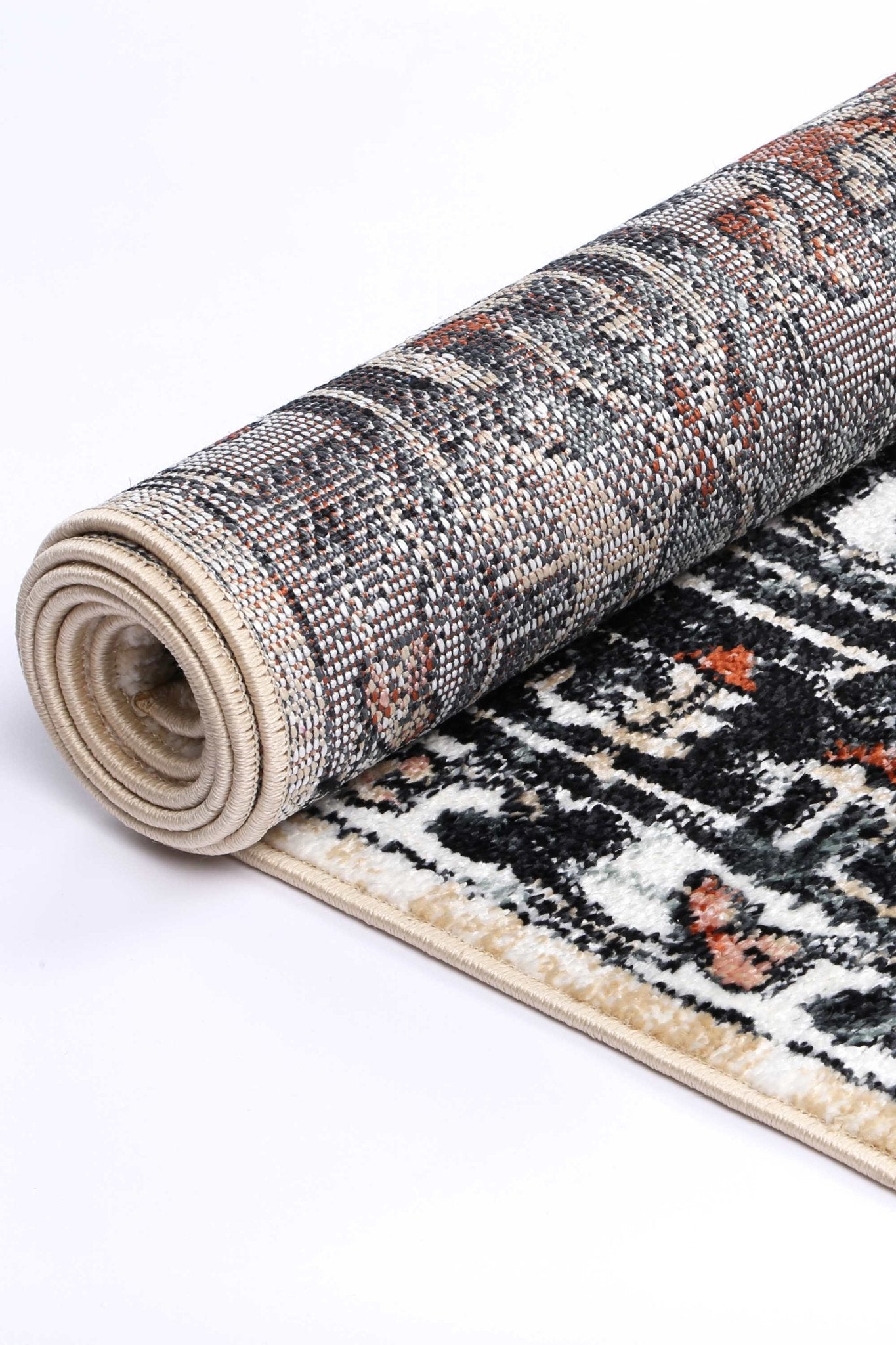Anatolia Traditional Black Cream Rug - Floorsome - Rug - ESTA16013CREA - Rug
