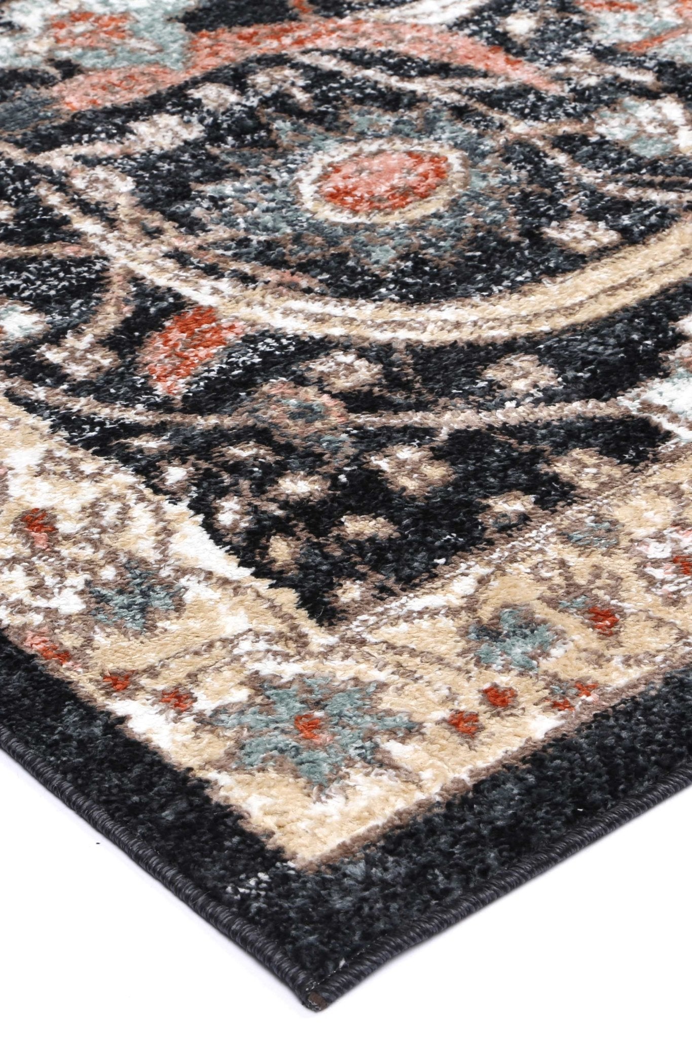 Anatolia Traditional Charcoal Cream Rug - Floorsome - Rug - ESTA16020CHAR - Rug
