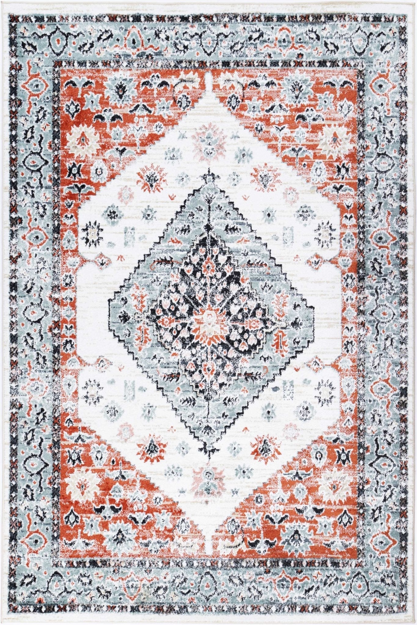 Anatolia Traditional Cream Terracotta Rug - Floorsome - Rug - ESTA16008CREA - Rug