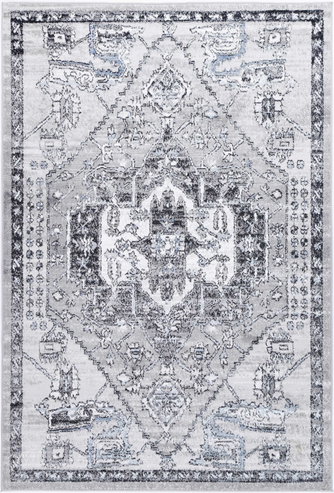 Anatolia Traditional Light Grey Rug - Floorsome - Rug