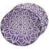 ANCESTRAL CONNECTEDNESS Mandala Design Recycled Plastic Mat, Violet & White 2.4m Diameter - Floorsome - Outdoor Rugs - GKOZ55B - Outdoor Rugs