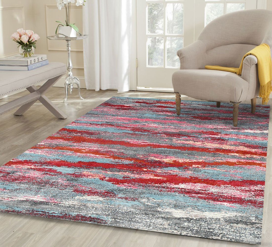 AquaSilk Multicoloured Horizontal Ribbon Stripes - Floorsome - Modern - AQUA1504000MULT - Modern