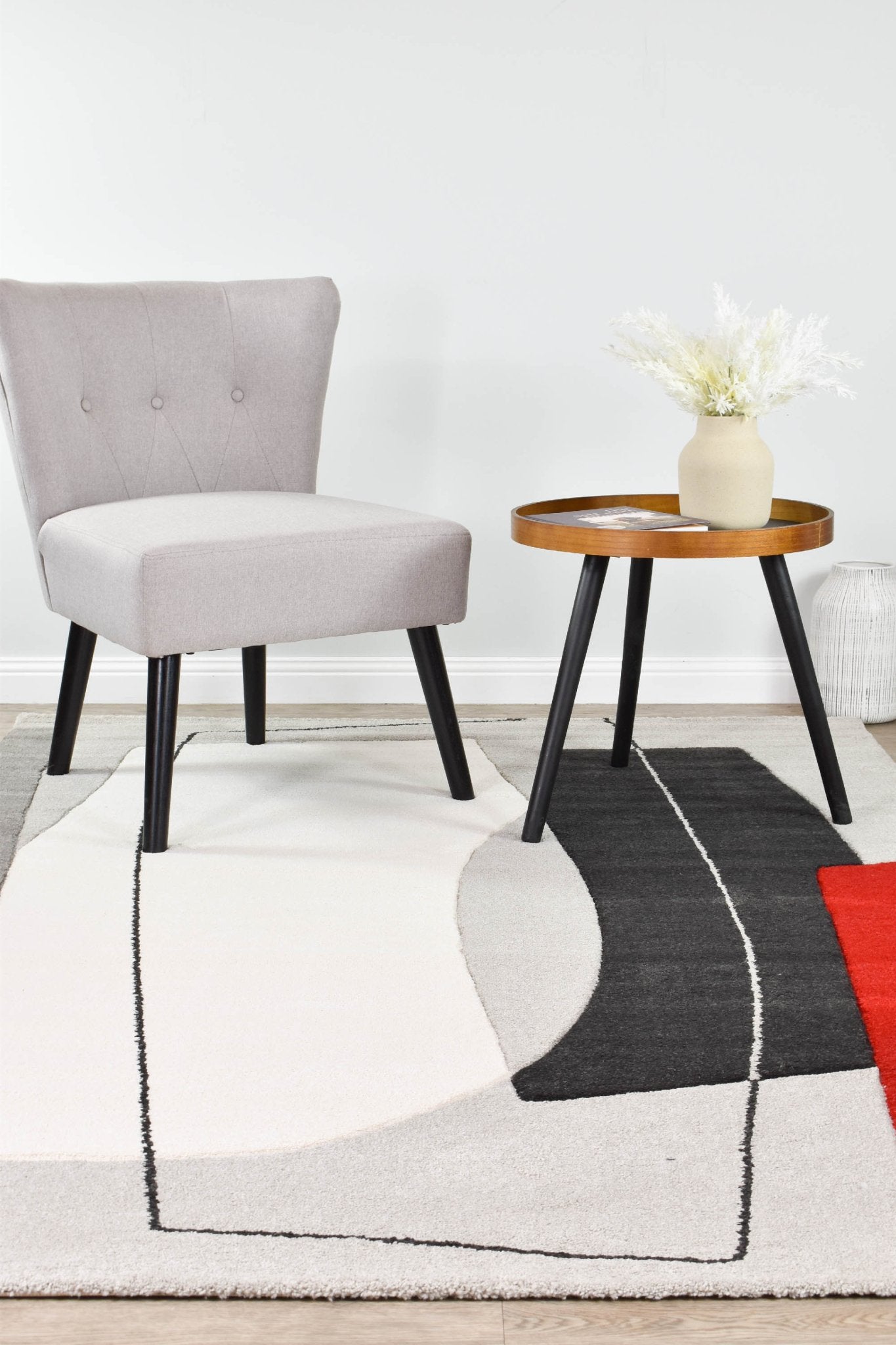 Aria Grey Red Rug - Floorsome - INDOOR/OUTDOOR - EASTERN - 58202 - 171 - 160X230 - INDOOR/OUTDOOR