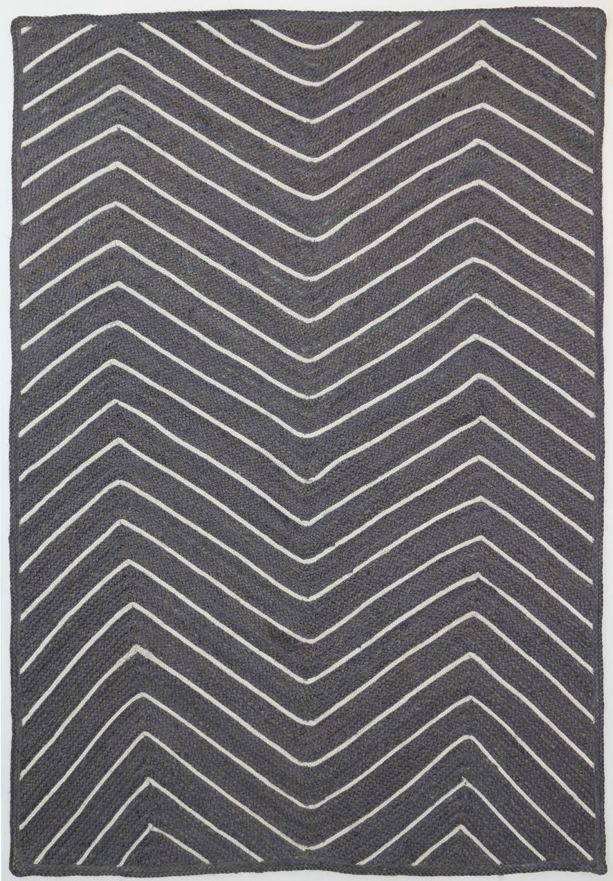 Artisan Grey Natural Chevron Rug - Floorsome - Flatweave - ARTI190CHEVGREY - Flatweave