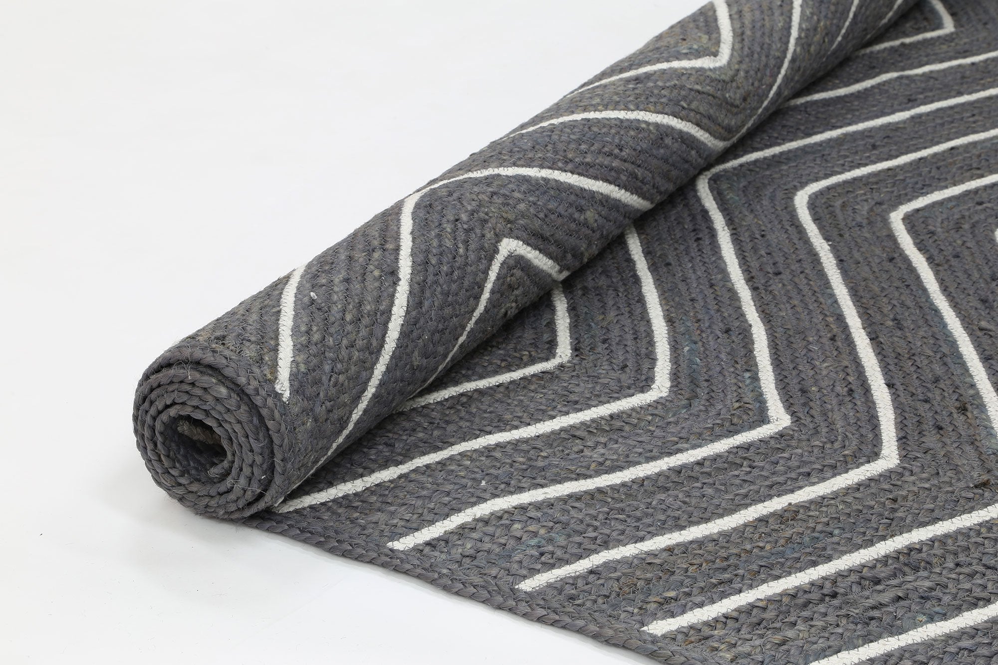 Artisan Grey Natural Chevron Rug - Floorsome - Flatweave - ARTI190CHEVGREY - Flatweave