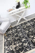 Arya Grey and Beige Ikat Abstract Vines Rug - Floorsome - Traditional - ARYA2006095BLAC - Traditional