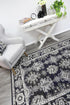 Arya Navy Blue and Grey Ziegler Traditional Ikat Rug - Floorsome - Traditional - ARYA2006890NAVY - Traditional