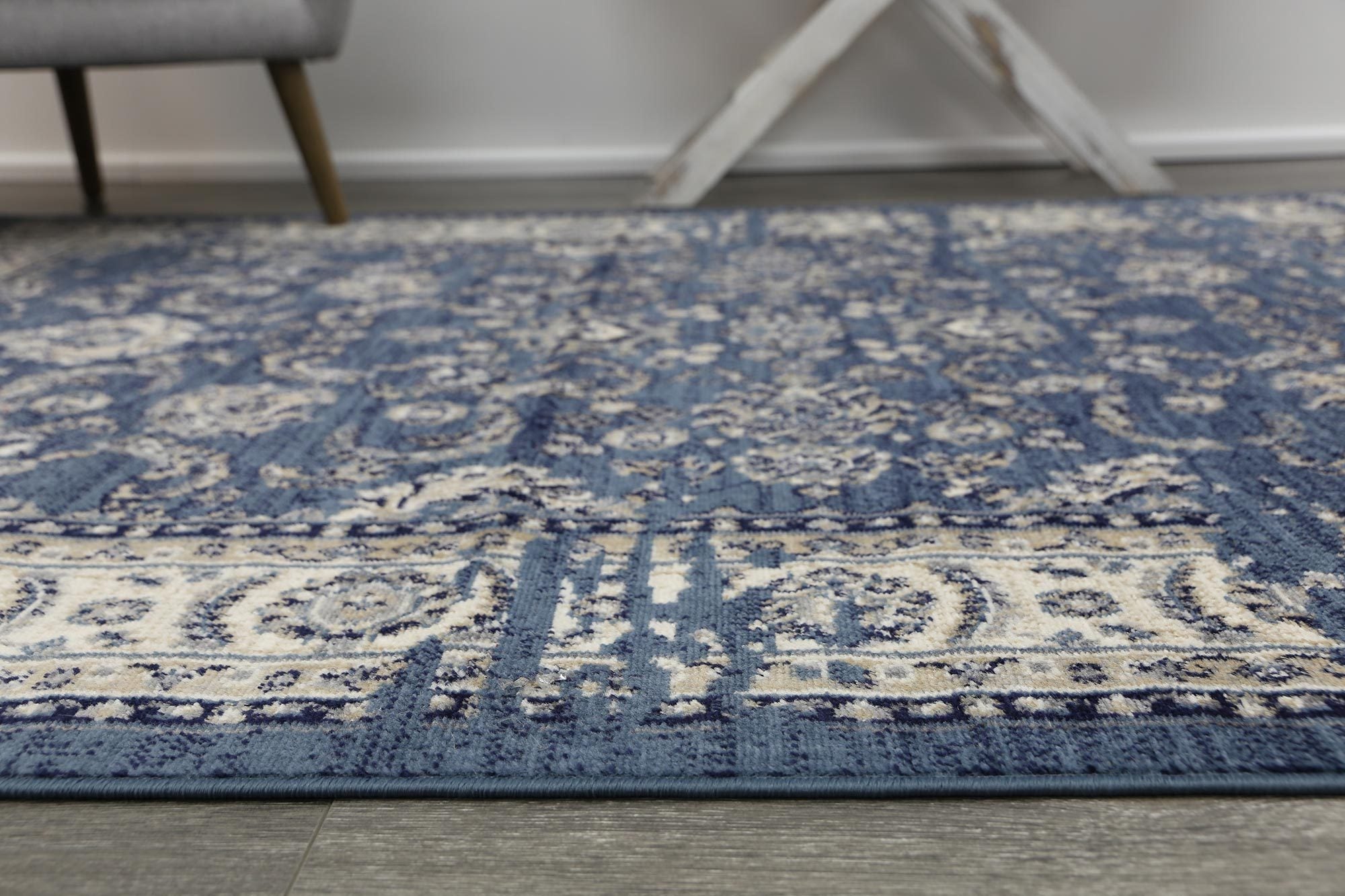 Arya Navy Blue Ziegler Distressed Traditional Ikat Rug - Floorsome - Traditional - ARYA2006408BLUE - Traditional