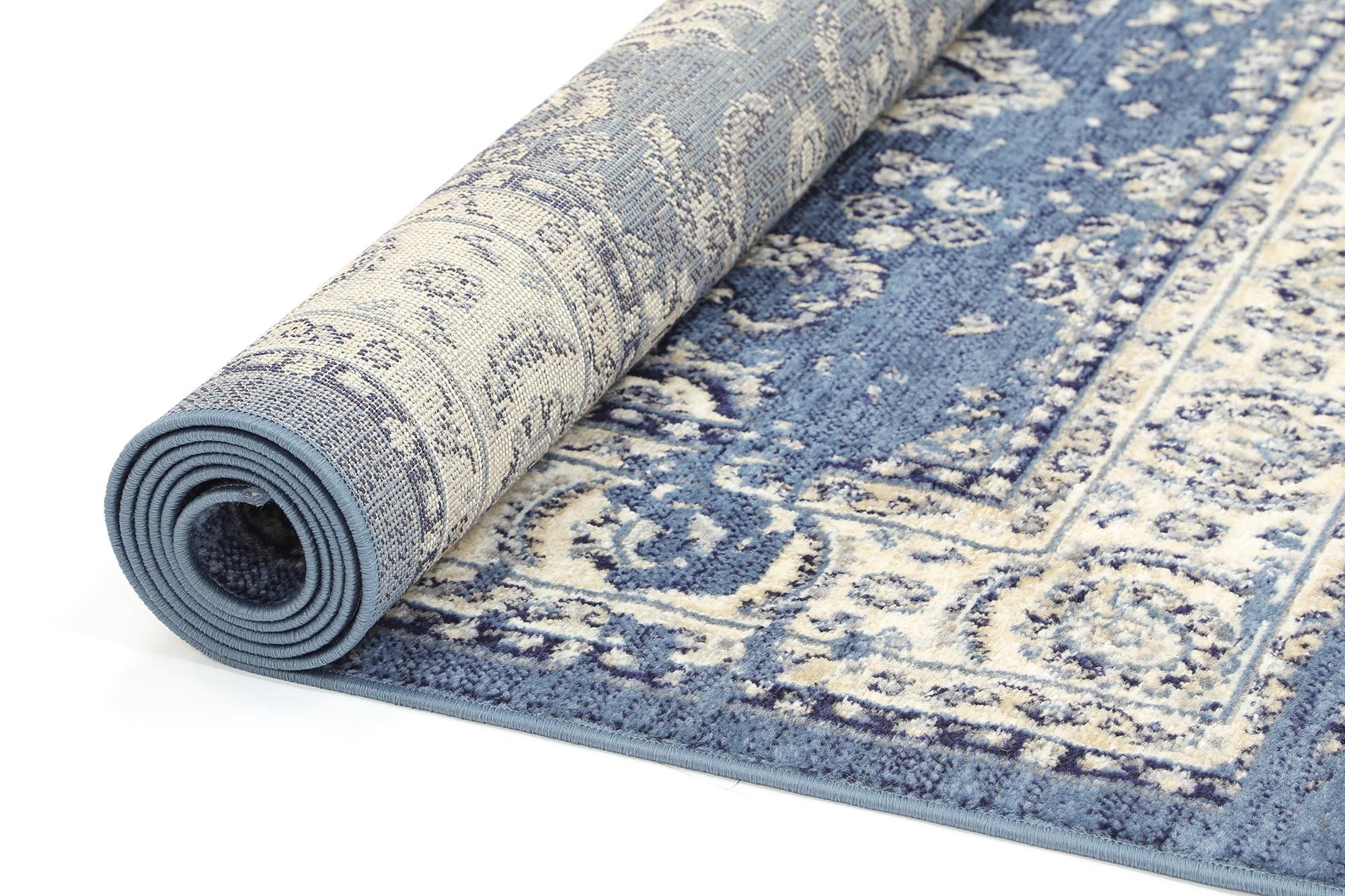 Arya Navy Blue Ziegler Distressed Traditional Ikat Rug - Floorsome - Traditional - ARYA2006408BLUE - Traditional