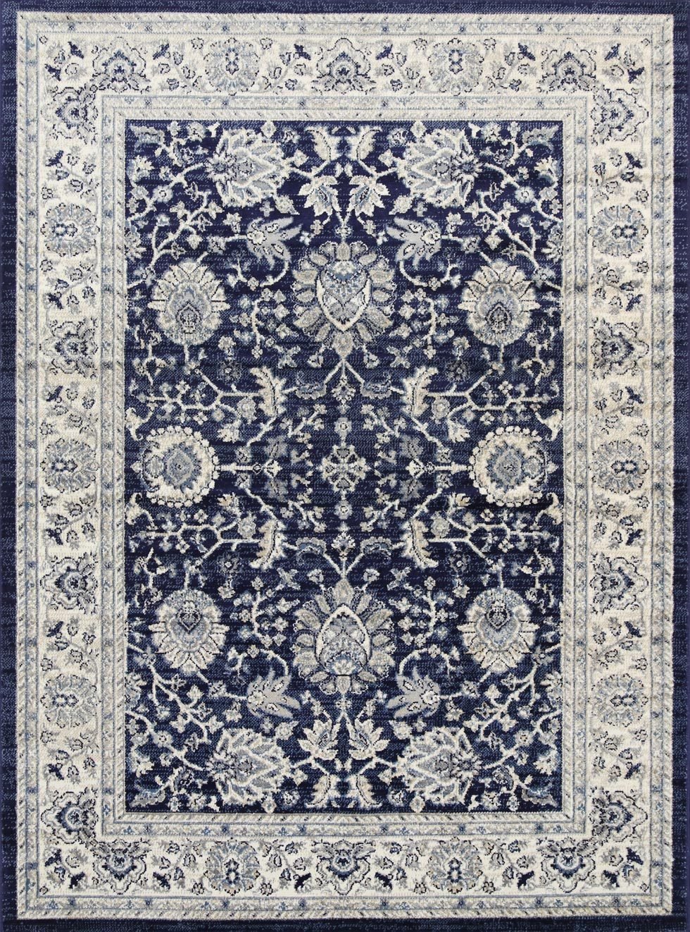Arya Navy Blue Ziegler Ikat Traditional Rug - Floorsome - Traditional - ARYA2006282NAVY - Traditional