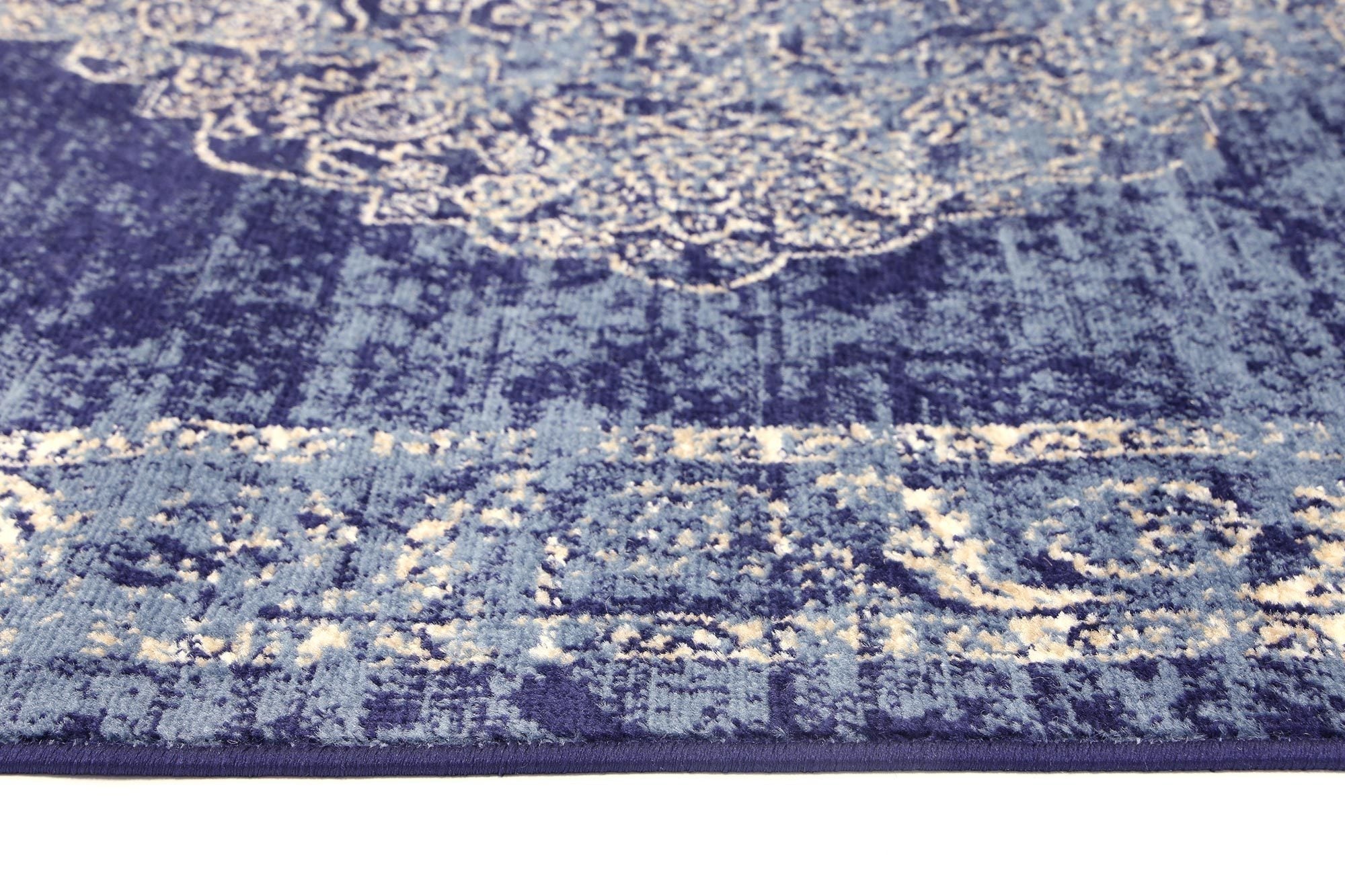 Arya Navy Distressed Contemporary Rug - Floorsome - Traditional - ARYA2006010NAVY - Traditional