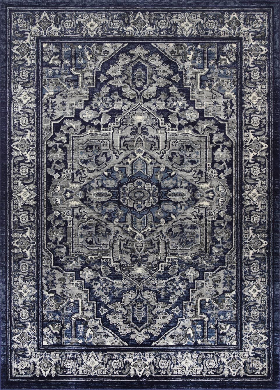 Arya Navy Transistional Traditional Rug - Floorsome - Traditional - ARYA2006097NAVY - Traditional