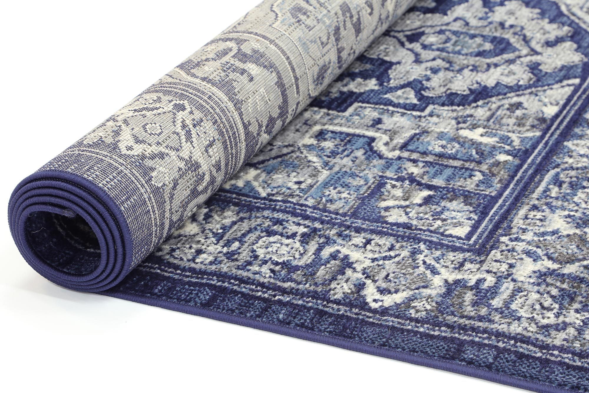 Arya Navy Transistional Traditional Rug - Floorsome - Traditional - ARYA2006097NAVY - Traditional