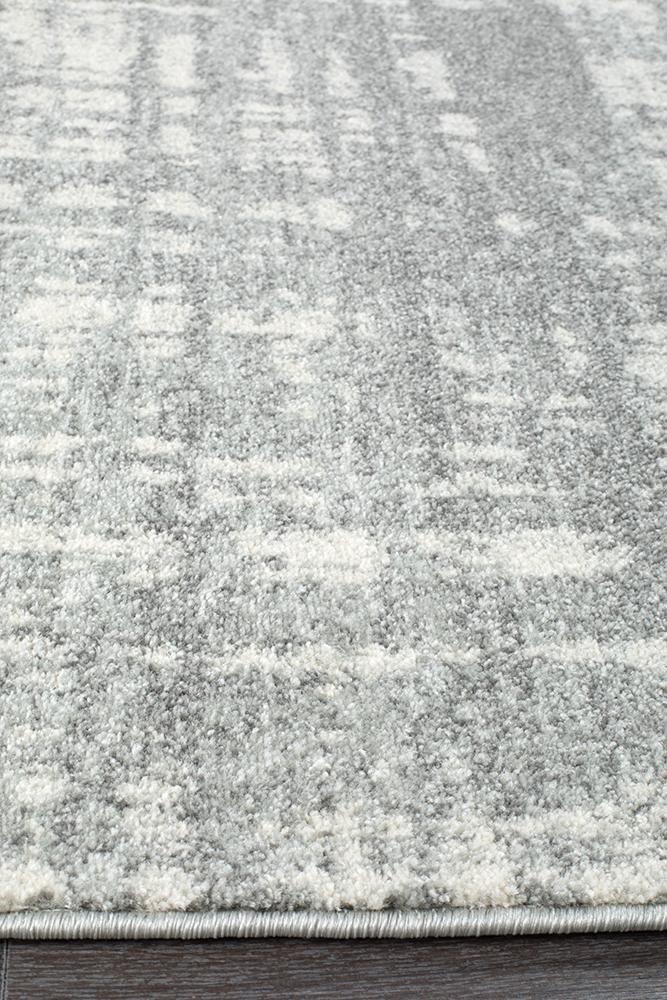 Ashley Abstract Modern Silver Grey Runner Rug - Floorsome - Modern - MIR - 354 - SIL - 300X80 - Modern