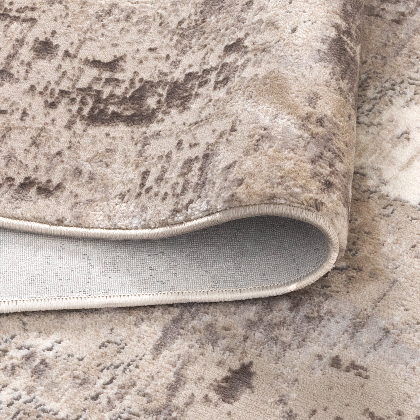 Atina Distressed Abstract Beige Grey Rug - Floorsome - Area Rug - ATIN160AT01 - Area Rug