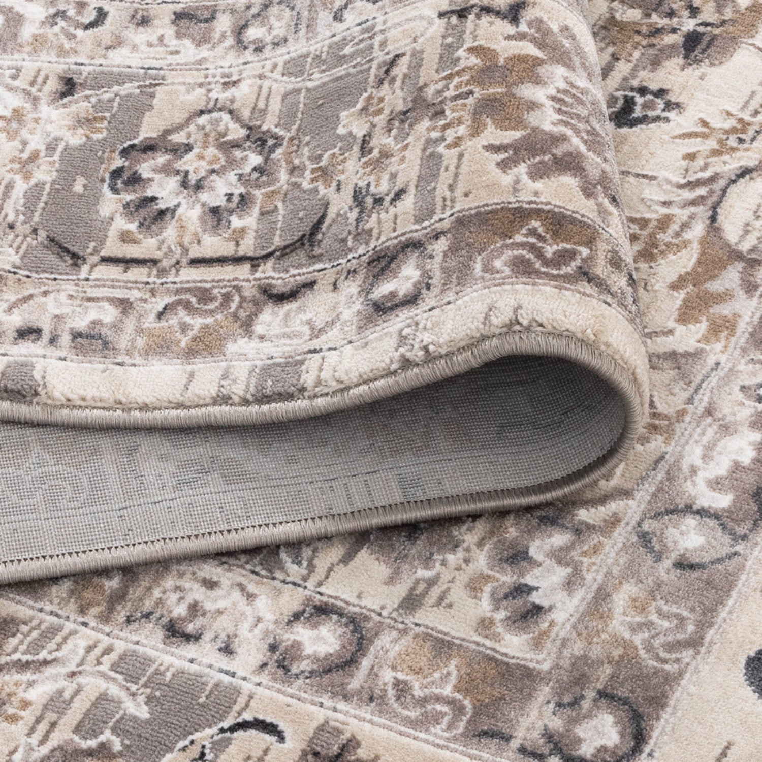 Atina Distressed Transitional Beige Grey Rug - Floorsome - Area Rug - ATIN160AT05 - Area Rug